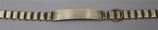 A 19th century plated dog collar